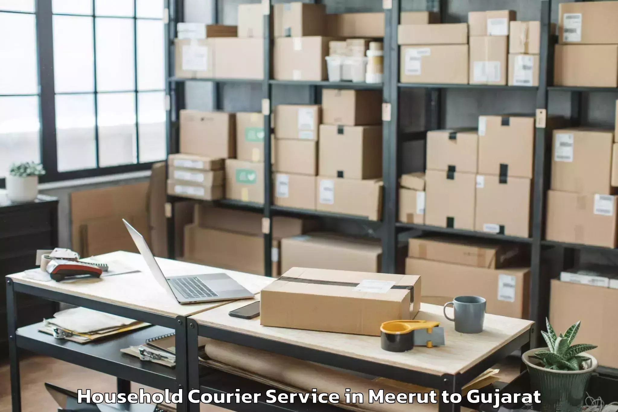 Get Meerut to Visavadar Household Courier